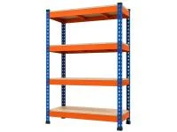 Стеллаж металлический SMK 1864-2.0 (2000х1800х600) 4 яруса с ДСП
