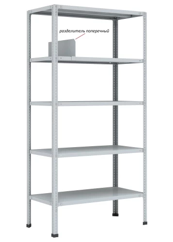 Стеллаж металлический Титан МС-750 2500x1200x600/6 Стеллаж металлический Титан МС-750 2500x1200x600/6